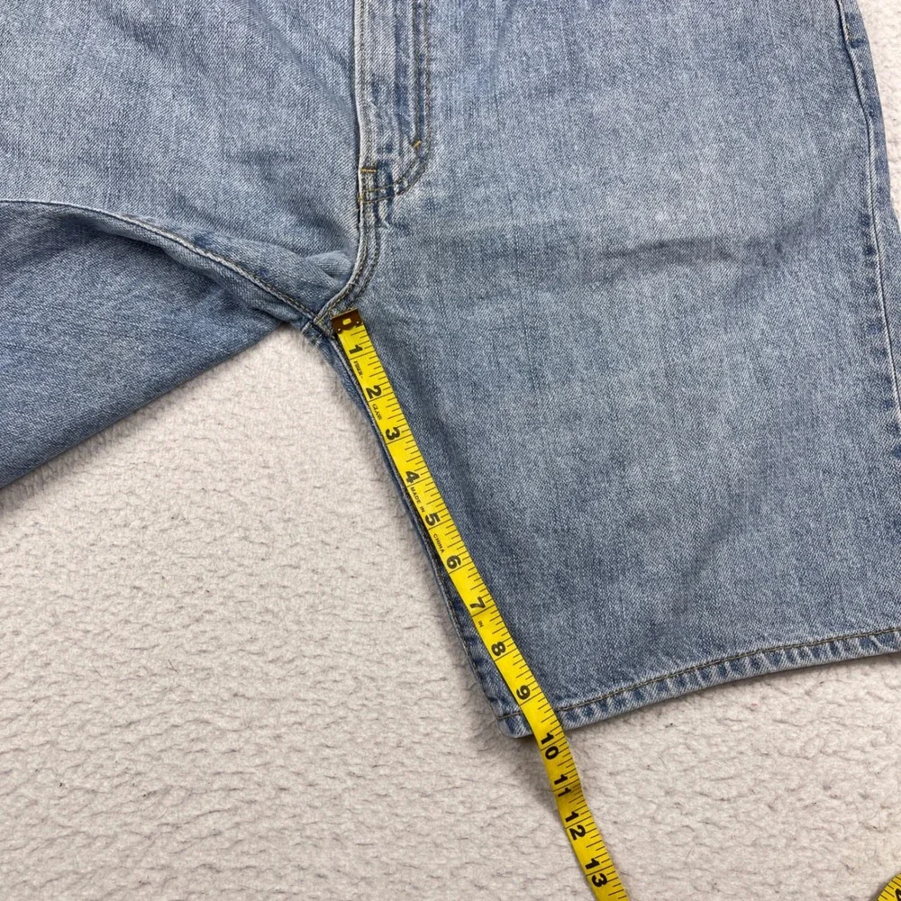 Levi's 505 Denim Shorts Mens 40 Blue Light Wash Straight Fit Casual Summer‎ Dad